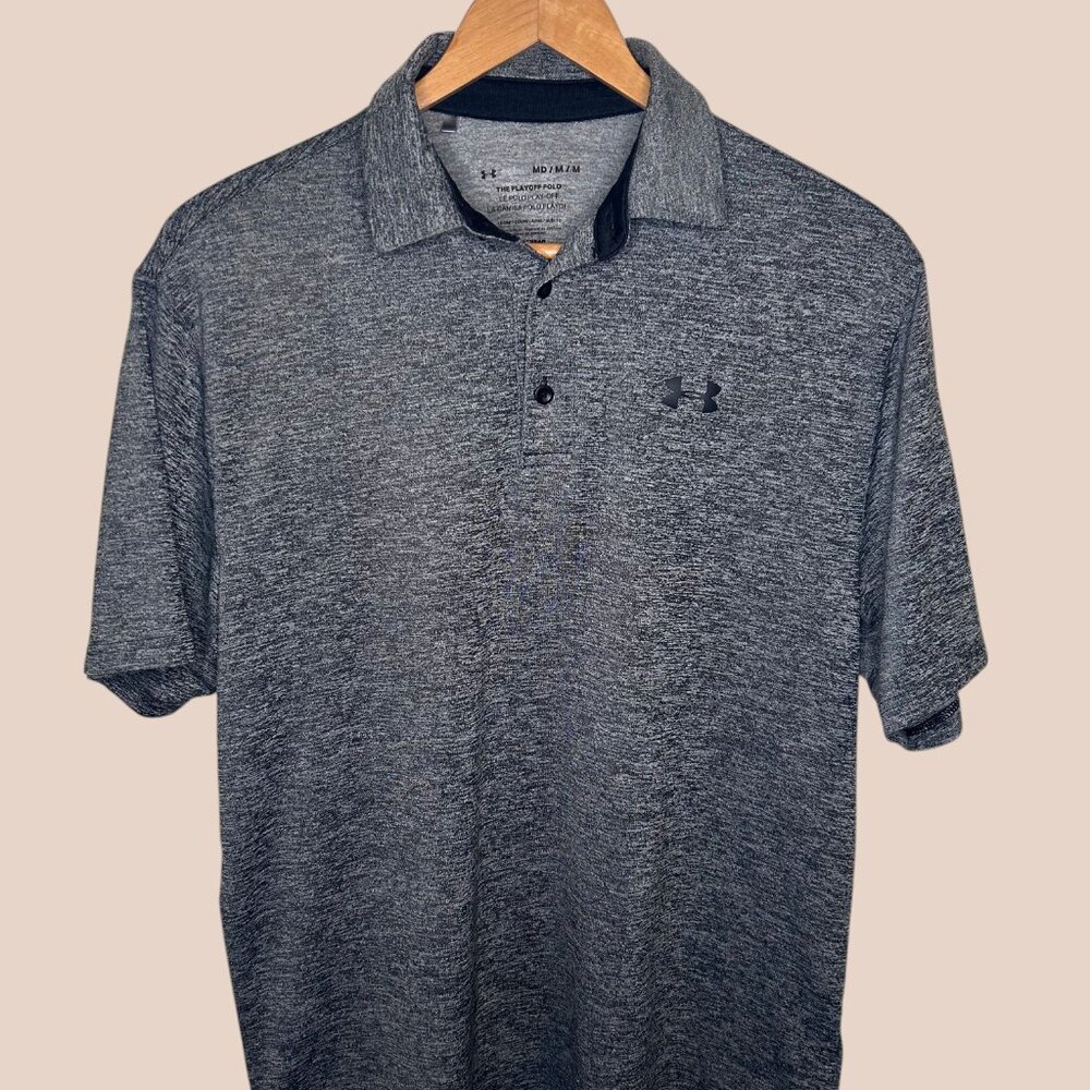 Under Armour The Playoff Polo Shirt Gray Heather Golf Men’s Size S